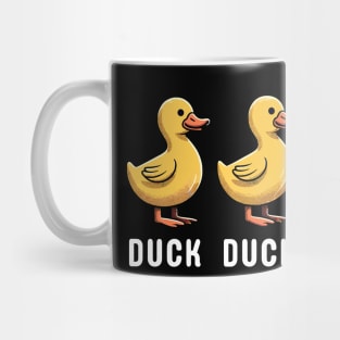 Funny Duck Goose Cat Pun Meme Kids Funny Duck Mug